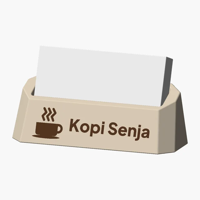 Tempat Kartu Nama Faset dengan nama usaha